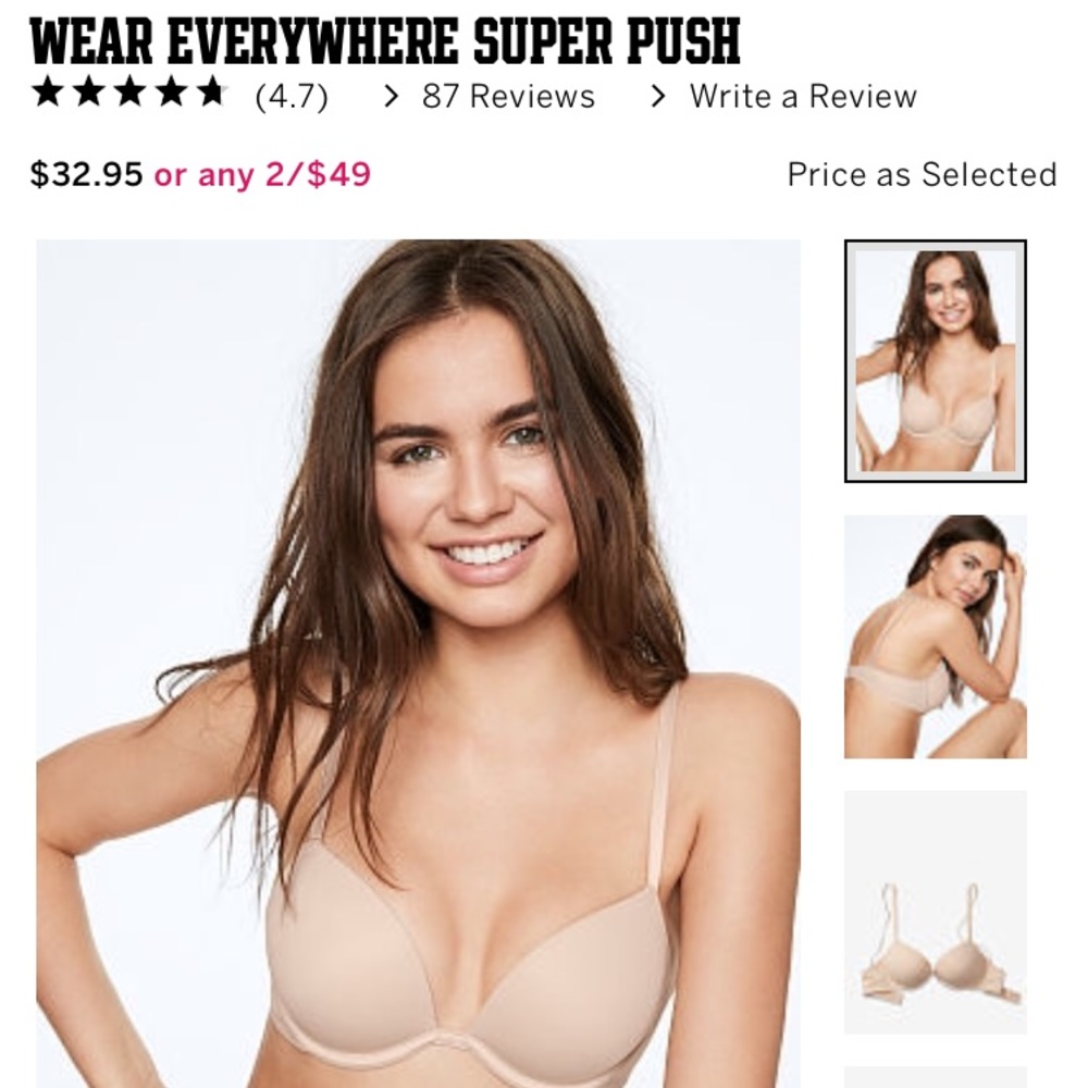 Victoria Secret Wear Anywhere Super Push Up Bra